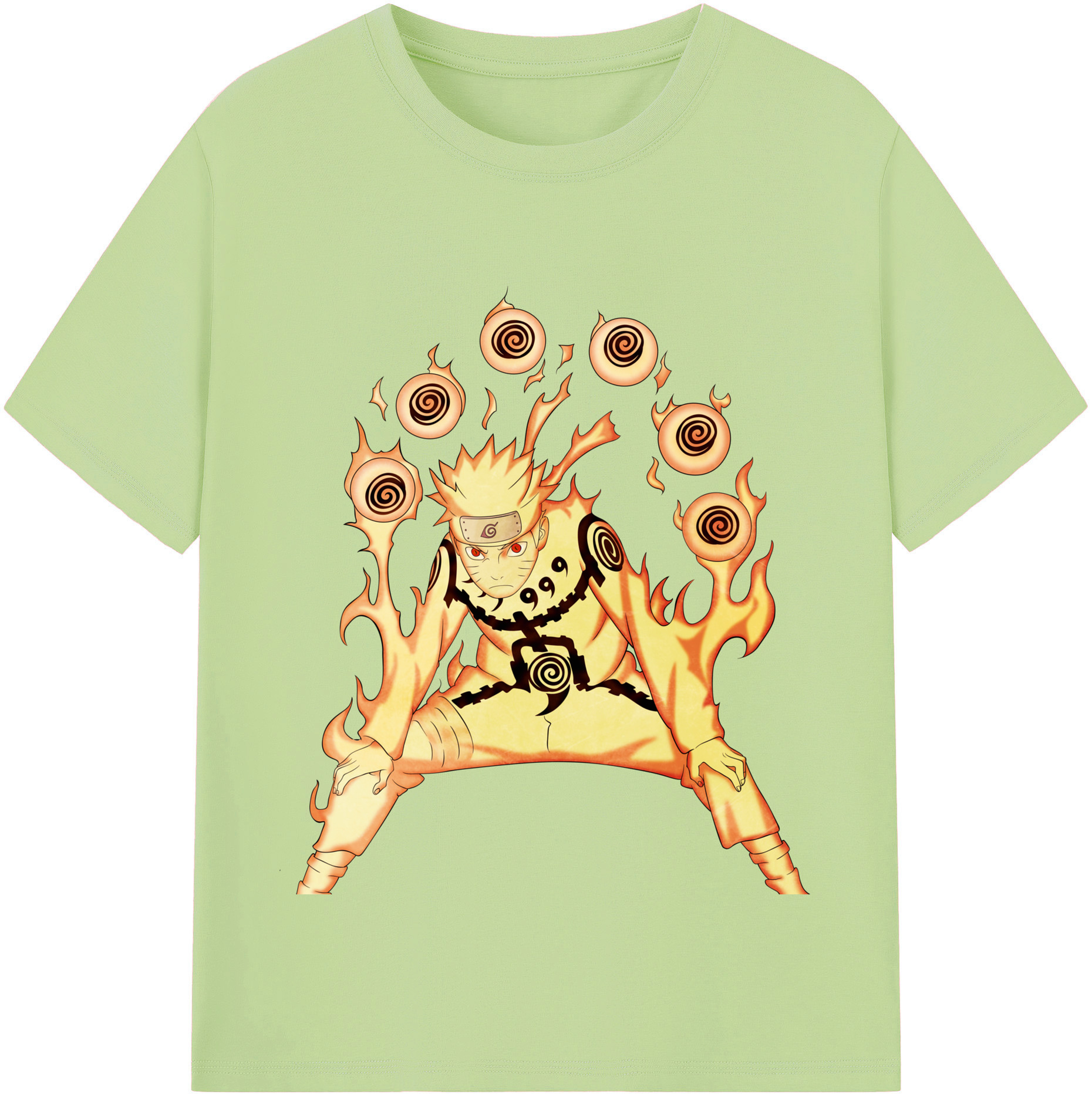 （画像用） NARUTO -ナルト- うずまき ナルト Uzumaki Naruto 綿100％半袖Tシャツ（フロントプリント）